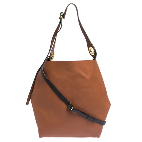 Burberry Tan Grommet Medium Leather Hobo 